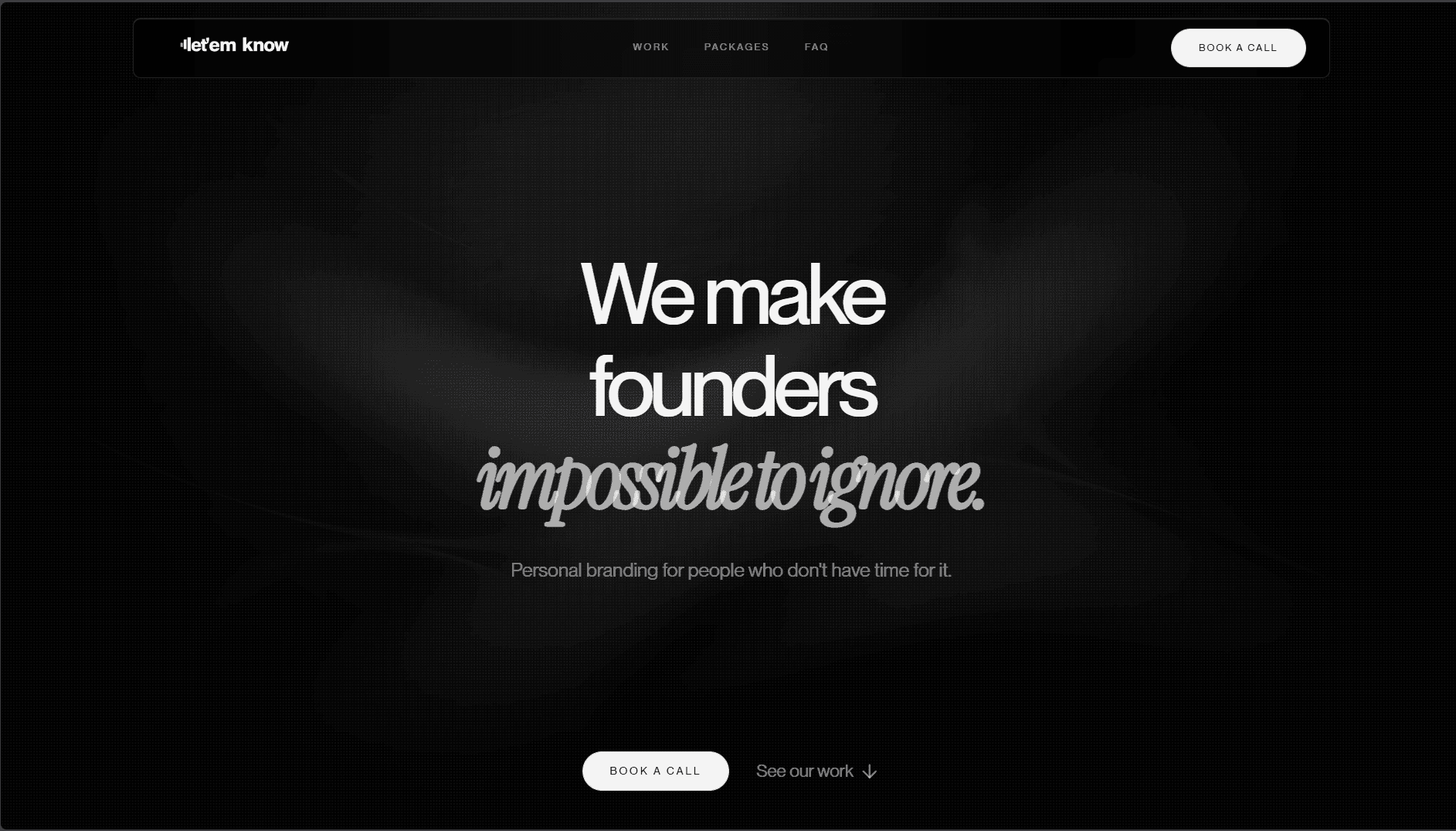 Let'em Know — Premium agency site with GSAP animations & smooth scroll. — Meteoric